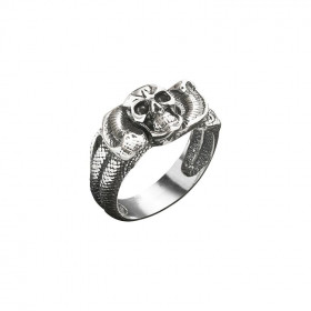 Серебряное кольцо<br />"Змеиный бог" - 0
